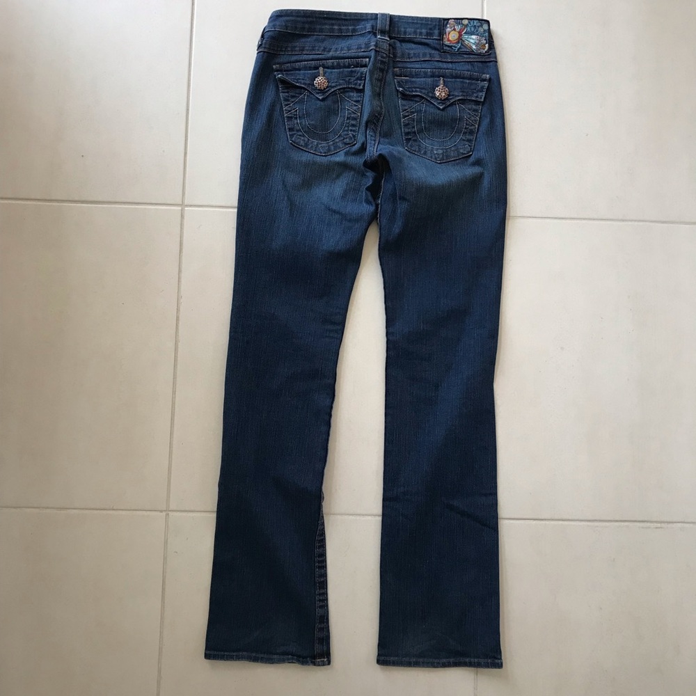 True Religion Jeweled Straight Leg Jeans J125 - Picture 5 of 8